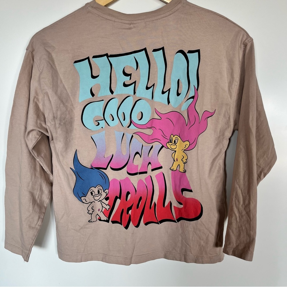 Zara × DreamWorks Good Luck Trolls Kids Long Sleeve Tee | Size 11-12 years - Picture 3 of 5